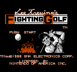 Lee Trevino's Fighting Golf (USA) Title Screen